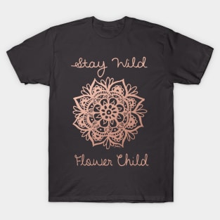 Stay Wild Flower Child Mandala T-Shirt